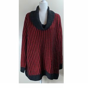 Calvin Klein NWT Size 3X Red and Black Sweater